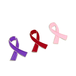 2024 coloré personnalisé métal détection sauve des vies croisées chapeaux broche Badge rose ruban émail épinglette sensibilisation au <span class=keywords><strong>Cancer</strong></span> du <span class=keywords><strong>sein</strong></span> - Product Image 6