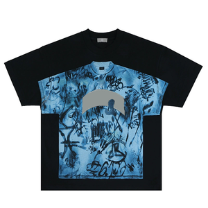 Oversized Men's T-Shirts 100% Cotton Custom Front Logo Digital Printing O-Neck Casual Style Short Sleeve Breathable Regular - Product Image 5