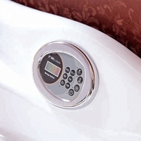 Petite baignoire de massage tourbillon d'angle pour une personne avec égouttoir portable en verre rectangulaire-pour usage intérieur