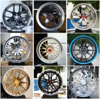 Jantes forgées 2 pièces blanches et bleues 19 20 21 22 24 pouces 5x114.3 5x112 à déport profond compatibles Audi RS3 RS4 RS5 Q3 R8 Q5 Q7 A4 B8.5 C7 C8 8V