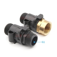 Débitmètre à turbine en plastique nylon haute technologie G1'' Capteur de débit d'eau 3,5-24VDC Compteur d'impulsions 2-60lpm pour machines à eau potable