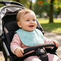 Articles pour bébés de style luxueux à impression personnalisée, tablier respirant pour enfants, bavoirs en coton absorbants pour bébés garçons et filles