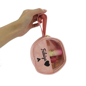 Commodious PU lục giác PVC mỹ phẩm Pouch dễ dàng masterful vệ sinh cá nhân Túi vô lượng trang điểm Kit với dây đeo cho cuộc hành trình dài - Product Image 3