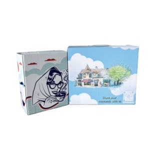 Scatola Premium Personalizzata per Torte da Asporto con Manico, Stampa <span class=keywords><strong>a</strong></span> Colori, Imballaggio in Carta per <span class=keywords><strong>Pasticceria</strong></span>, Dessert, Dolci, Caffè e Consegna Cibo - Product Image 2