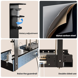 <span class=keywords><strong>Underdesk</strong></span> cáp giá khay cáp không có khoan chèn lưu trữ và tổ chức Hộp Máy Tính Bàn dưới Cáp tổ chức giá - Product Image 2