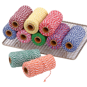 สายถักโพลีเอสเตอร์2สีแบบทำมือเชือกฝ้ายเกลียวสีสันสดใสเชือกฝ้ายมาเรม2มม. - Product Image 1