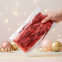 Metallische Glitzerfolie Fransen-Hintergrundvorhänge 1m*2m Rot für Hochzeiten, Geburtstage & Feiertagsfeiern