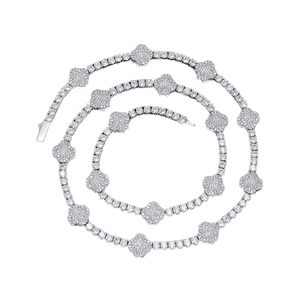 เครื่องประดับแฟชั่น ดีไซน์เรียบหรู สร้อยคอรูปหัวใจ โซ่ทองเหลืองชุบเงิน ประดับเพชรซิร์คอน สำหรับทุกเพศ ขายดี ราคาส่ง - Product Image 4