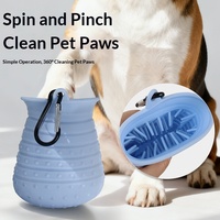 Pet Foot Washing Cup Set Dog Paw Cleaner Silicone <strong>Brush</strong> Towel 360 Degree Cleaning Easy Clean Wholesale OEM