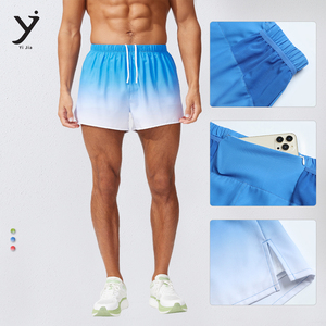 Men's Swim Trunks Gradient Swimming Shorts Quick Dry Beach Shorts with Pockets and Mesh Lining Fashion Swimsuit for Men - Product Image 1