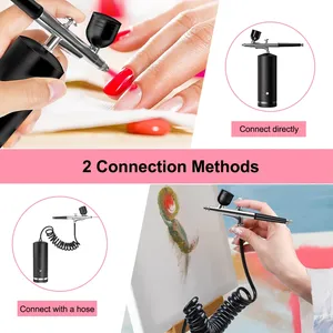 Nail Airbrush Portable Airbrush With Compressor Painting Air Brush Mini Compressor Paint gun For Nail Art Paint Crafts Modeling - Product Image 4