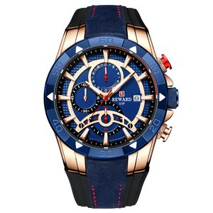 RÉCOMPENSE 83013 supérieure Top qualité nouveau Design personnaliser bas <span class=keywords><strong>prix</strong></span> multicolore personnalisé hommes <span class=keywords><strong>montre</strong></span> à Quartz bracelet en cuir véritable - Product Image 2