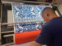 Tissu en mousseline 100% polyester, couleur or, à motifs floraux fins et carrés, léger et respirant, pour fille, 75D, article en stock