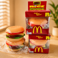 Jouet Squishy Hamburger en Maltose, Doux, Rebondissant, à Remontée Lente, Anti-Stress, pour Enfants et Adultes, Décompression Transfrontalière