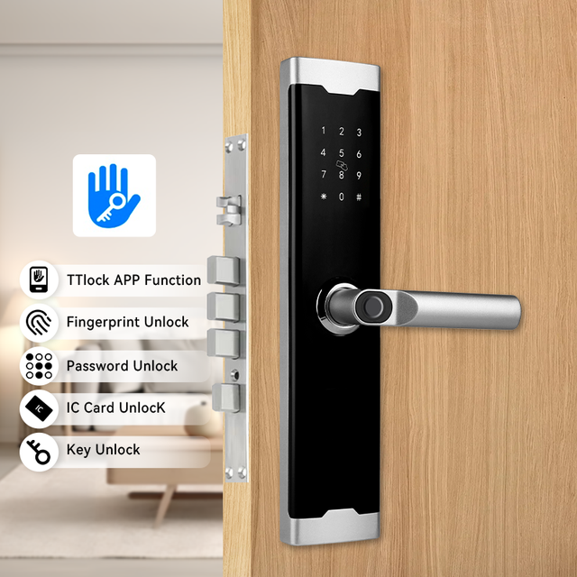 New Design Smart Electric Digital Keypad Door Lock TTlock Tuya APP Locks Fingerprint Smart Lock