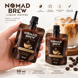 50ml Portable Liquid Coffee Concentrate Single Serve Coffee Extract Spout <b>Pouch</b> for Hot or Iced Drinks - Product Image 1