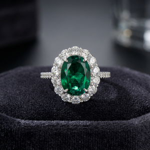 925 <b>Silver</b> Cultivated <b>Emerald</b> <b>Ring</b> <b>Silver</b> <b>Ring</b> Cultivated Gemstone <b>Ring</b> <b>Emerald</b> Gemstone RingLadies' <b>ring</b> Z - Product Image 5