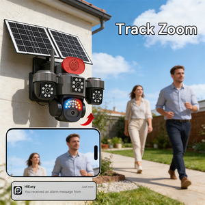 Caméra solaire Hieasy AOV IP66 étanche la plus vendue, quatre objectifs, 4G, double objectif PTZ, caméra de surveillance extérieure avec suivi automatique des personnes - Product Image 2