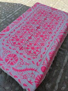 Couette bohème en toile de coton Suzani, faite à la main, pour chambre, salon, canapé, décoration intérieure - Product Image 3