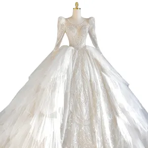 Vintage lüks kış kız düğün elbisesi beyaz fransız uzun kollu büyük firar dantel tül gelin annelik düğün elbisesi es