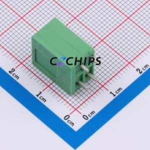 DB241V-3.5-2P-GN Spring Terminal Block Through hole Component (THT),P=3.5mm Connector 1x2P 3.5mm Green 2P - Product Image 2
