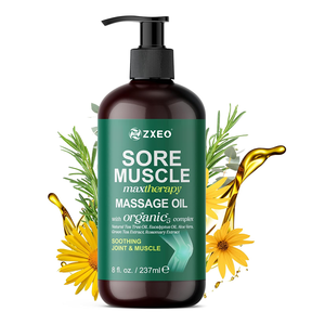 <span class=keywords><strong>Huile</strong></span> <span class=keywords><strong>de</strong></span> massage pour les muscles endoloris à l'arnica et au tea tree, marque privée OEM, aromathérapie, relaxante, hydratante, pour le corps, pour les massages spa - Product Image 1