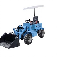 Vier-in-Eins Kleiner Radlader Mini-Frontlader Kompakter Schaufellader für Hof und Materialtransport