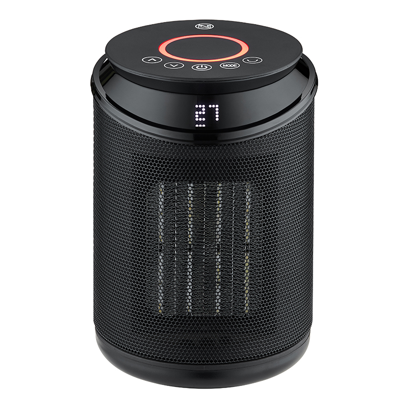 Portable Oscillating Ceramic Fan PTC Heater Smart Safety System 3-Color Indicate Light Waterproof IP21 Digital Control