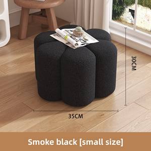 Taburete de Salón Estilo Sofá, Taburete de Pétalos de Lujo, Banco para Zapatos de Salón, Decoración del Hogar de Alta Gama, Taburete Redondo Acogedor, Ideal para Instagram - Product Image 2