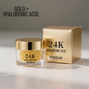 Crema de Ojos de oro de <span class=keywords><strong>24K</strong></span> de etiqueta privada hierbas de ácido hialurónico retinol antiarrugas ojeras alivio de la sequedad cuidado de la piel crema de ojos - Product Image 1