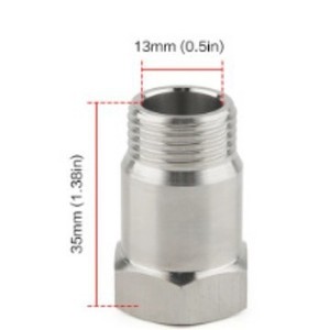 Adaptador de sensor de oxígeno para coche, conector de conversión de metal M18x1,5 mm 34,5 mm para uso automotriz - Product Image 5