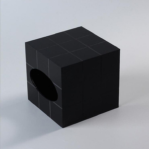 Square Black Facial Tissue Dispenser Box Cover Acrylic Mask Case Holder with Sliding Bottom Dryer Sheet Holder for Car Bathroom