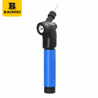 Pompe à ballon double action portable avec aiguilles et manomètre pour basketball, football, soccer, volleyball, logo personnalisé, vente en gros