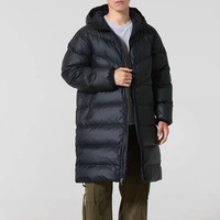 Veste en duvet mi-longue de haute qualité pour hommes et femmes, chaude et coupe-vent, en duvet de canard gris
