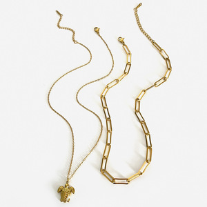 Collana impilabile placcata in oro con ciondolo con ciondolo a forma di tartaruga marina elegante regalo di gioielli a strati - Product Image 5