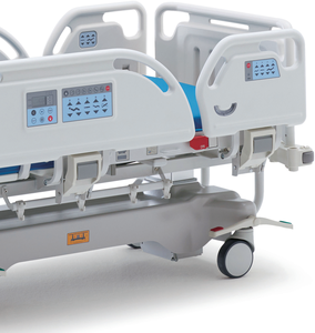 Lit d'hôpital électrique à 5 moteurs, avancé, pour soins intensifs, infirmières et patients, robuste, avec matelas à dispersion de la pression corporelle - Product Image 2