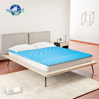 Matelas pliable en mousse à mémoire de forme 5 zones, infusé de gel, en fibre de polyester écologique, antibactérien, tissu respirant pour la thérapie à domicile