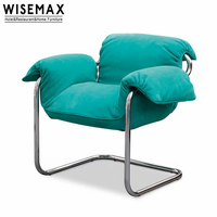 WISEMAX FURNITURE Mobilier nordique de salon canapés en tissu coussin en duvet de plume canapé fauteuil de loisirs fauteuil d'accent moderne