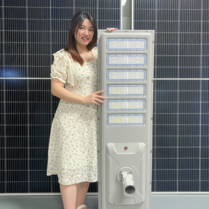 Nhôm 30W 40W 60W ngoài trời LED vườn năng lượng mặt trời đèn đường 50W tất cả trong một với bảng điều khiển năng lượng mặt trời Silicon đơn tinh thể - Product Image 1