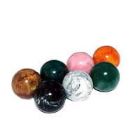 Vente en gros de pierres d'agate rondes colorées de luxe de 50 mm, 38 mm, 35 mm en résine pour bouchon de flacon de parfum à visser