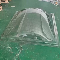 Dôme de lucarne en feuille de PC en polycarbonate personnalisé dôme solaire hémisphère en plastique transparent