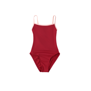 Justaucorps de danse pour femme à bretelles fines et bordures contrastées, dos croisé, en Spandex respirant, idéal pour l'entraînement - Product Image 5