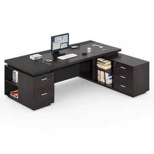 China Fabrik benutzer definierte moderne Holz Büromöbel Executive L-förmigen Schreibtisch Executive Office Executive Tisch Schreibtisch