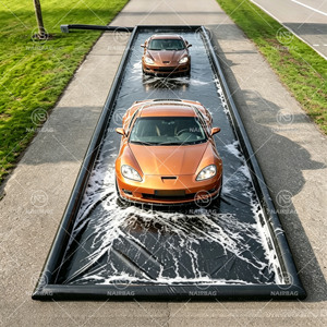 Tappetino gonfiabile per autolavaggio professionale impermeabile per auto Mobile servizi di dettaglio tappetino in PVC Blow up autolavaggio piscina per la vendita - Product Image 1