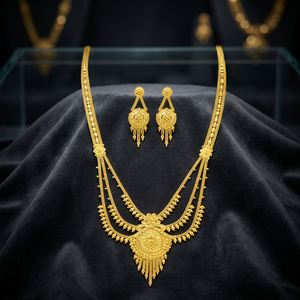 Wholesale 14K 18K 24K Micron Gold Rani Haar <b>Long</b> <b>Necklaces</b> Brass Traditional Dubai Style Bridal Gold Filled Jewelry Oro Joyeria - Product Image 5
