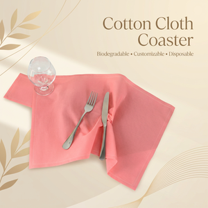 Napperons et serviettes en tissu de coton rose imprimé, écologiques, durables, modernes et jetables, pour la maison et l'avion - Product Image 1