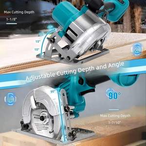 <span class=keywords><strong>Scie</strong></span> <span class=keywords><strong>circulaire</strong></span> sans fil sans balais de 5 pouces, 6500 tr/min, compatible avec batterie 18V, lame de 20 mm, <span class=keywords><strong>règle</strong></span> graduée, compacte, 300W, coupe de 150 mm - Product Image 4