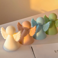 Sojawachs-Aromatherapiekerze in Engelsform, Halbmanuelle Herstellung, Logo-Druck Möglich, Kommerzielle Atmosphäre, Chinesisches Modell