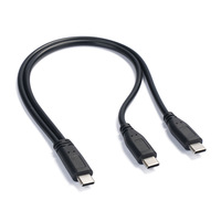 Cable Divisor USB-C Hembra a Doble USB-C Hembra en Forma de Y, Adaptador de Extensión USB C 1 a 2 para Carga