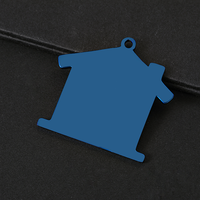 Pendentif Ywyougang en forme de maison vierge, en acier inoxydable, personnalisable par gravure, pour accessoires de bijoux faits main DIY